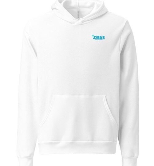 White Hoodie with Logo Behind